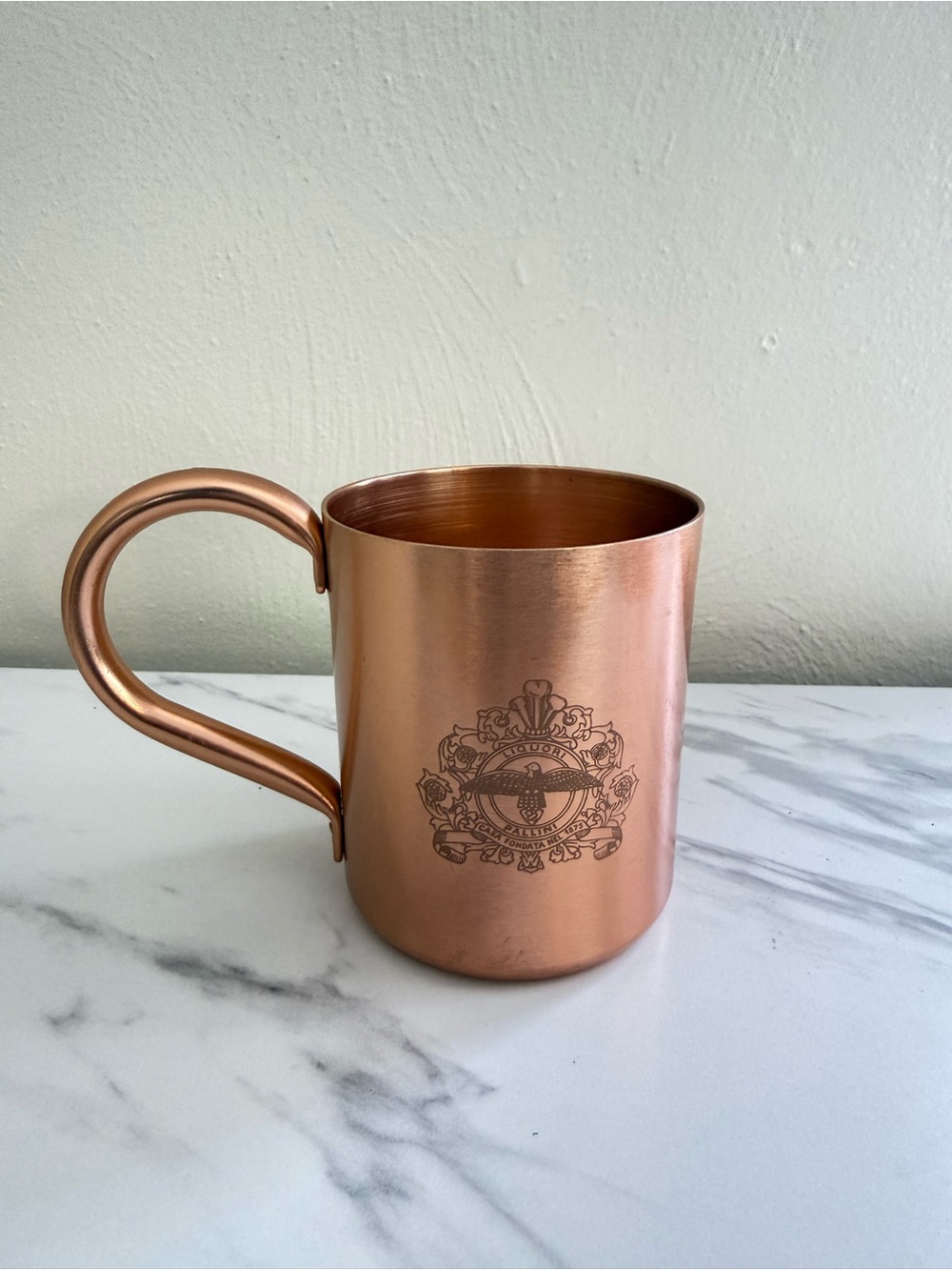 Roma Pallini Limoncello Branded Copper-Tone Bottle